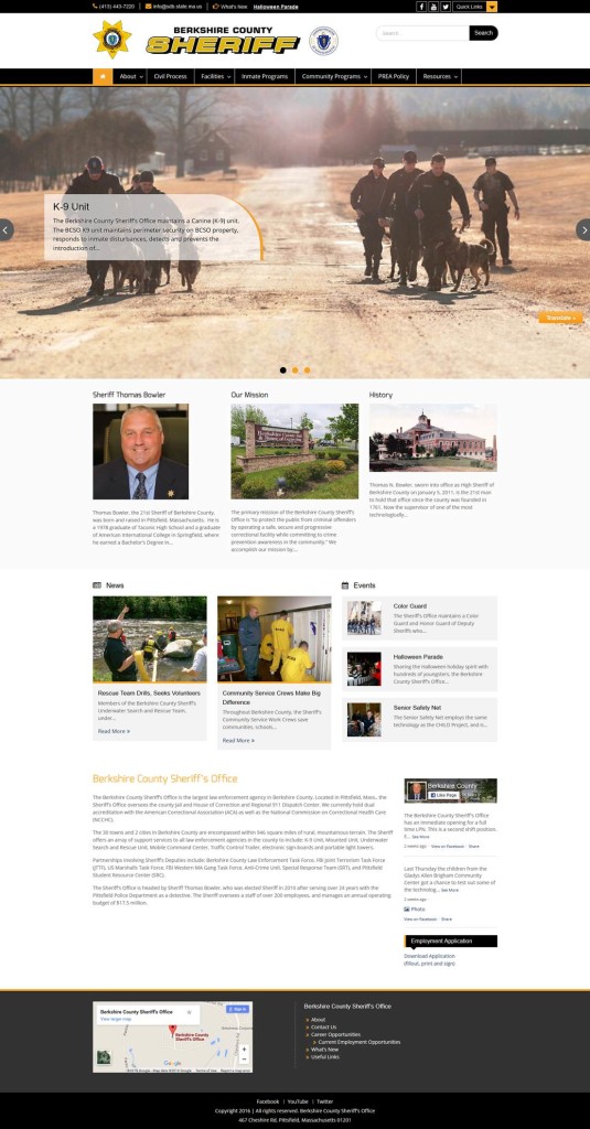 Berkshire County Sheriff's Website New